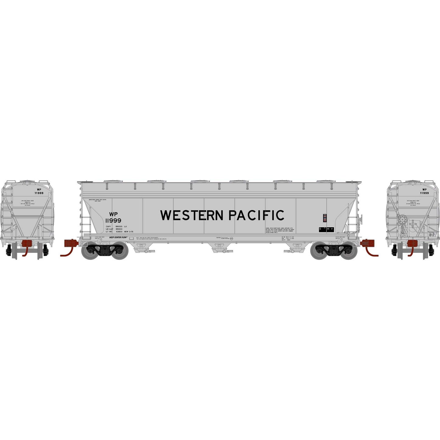 N ACF4600 Covered Hopper WP #11999 (ATHG-1560)