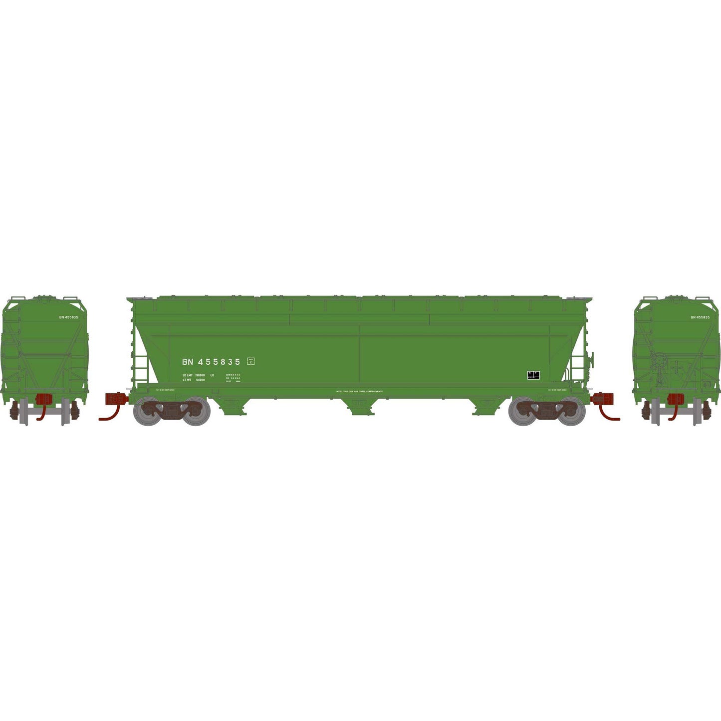 N ACF4600 Covered Hopper BN #455835 (ATHG-1561)