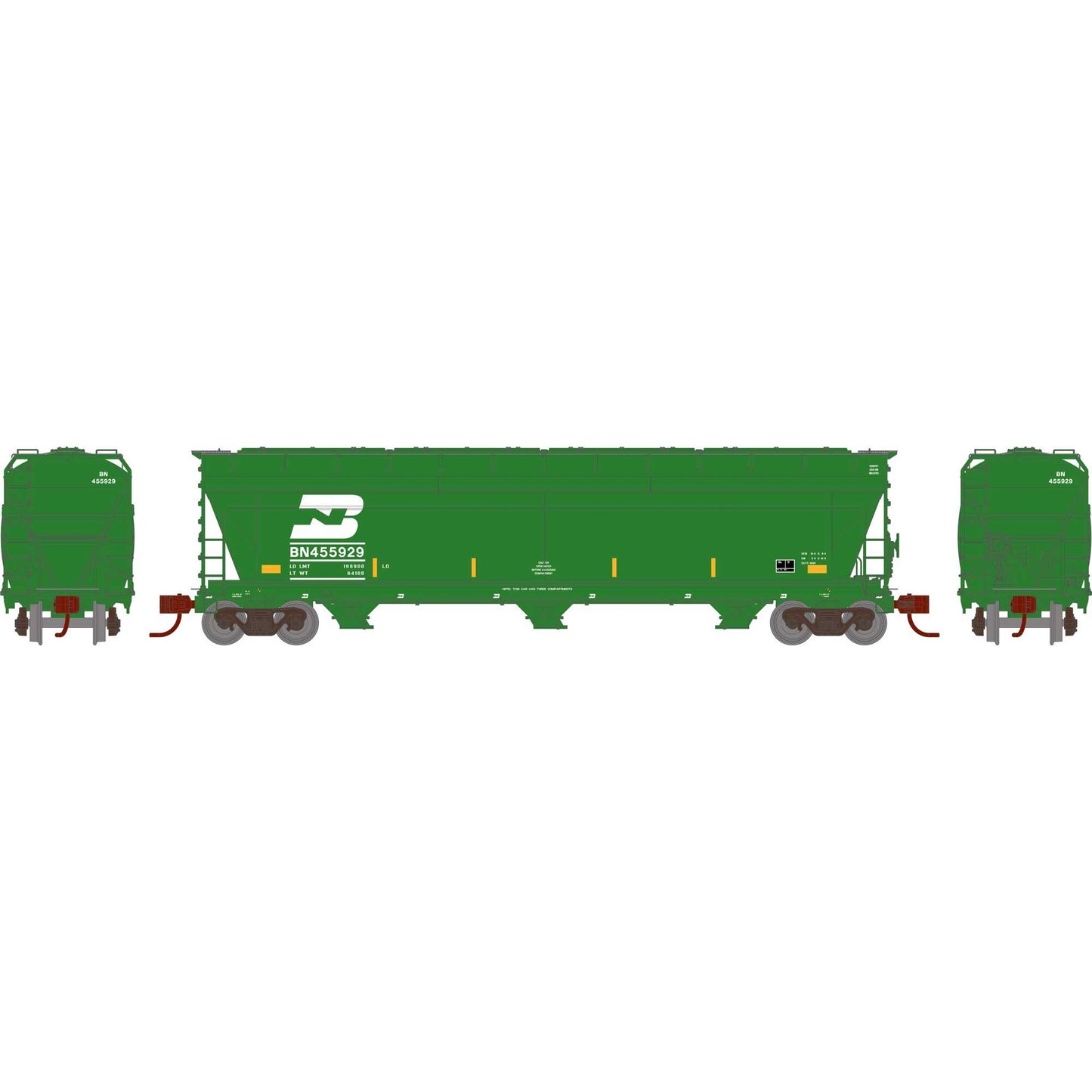 N ACF4600 Covered Hopper, BN #455929 (ATHG-1562)
