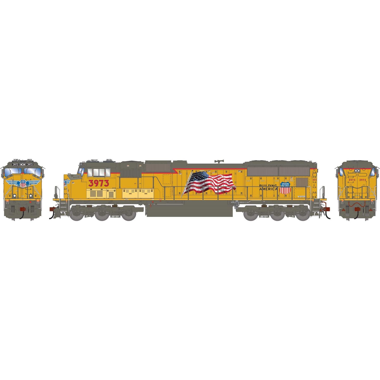 HO SD70M Locomotive Union Pacific #3973 (ATHG-1587)