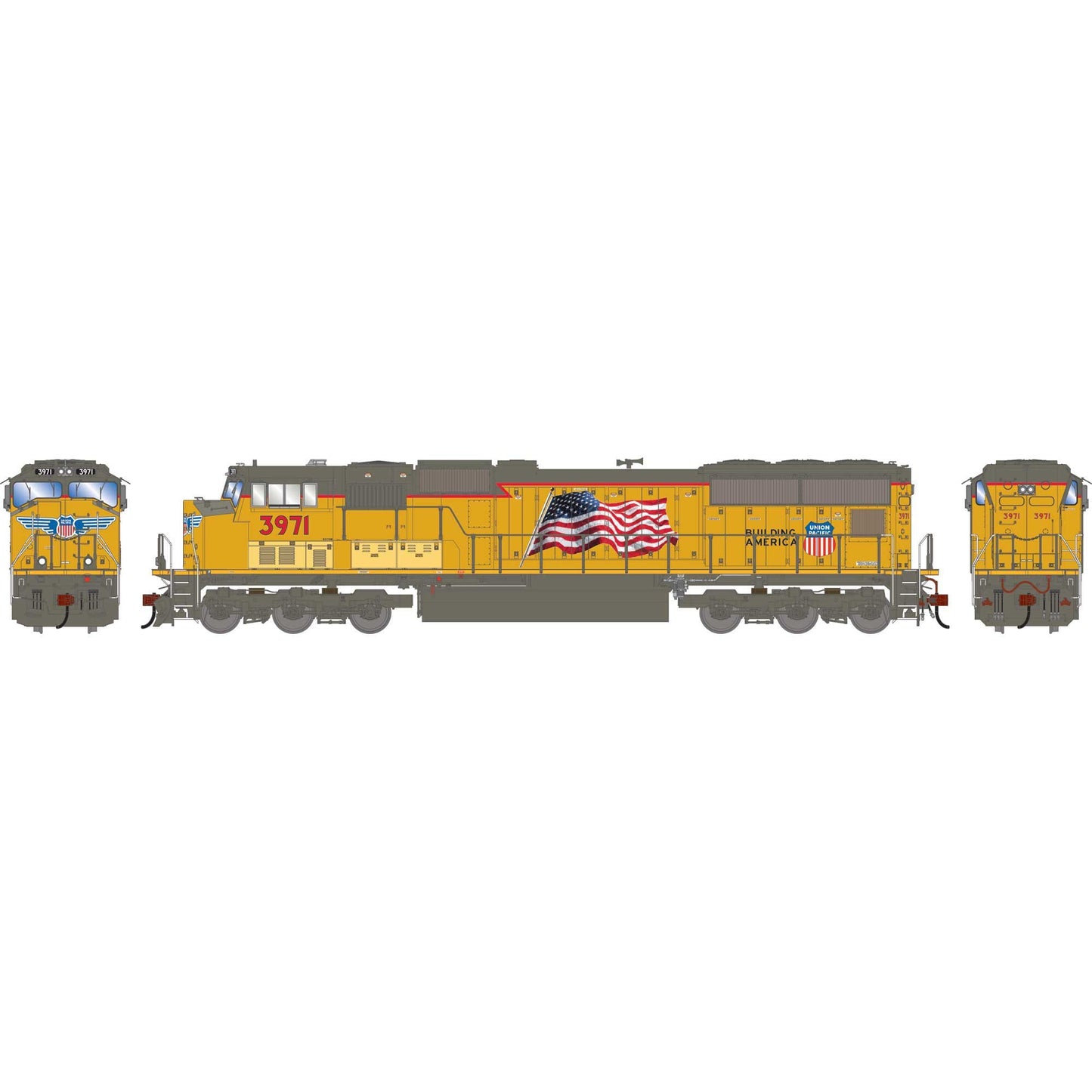 HO SD70M Locomotive with DCC & Sound, UP #3971 (ATHG-1607)