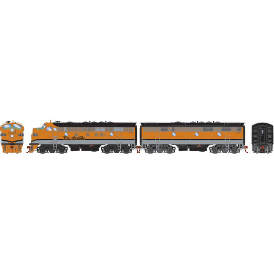 HO F7A/F7B Locomotives DRGW F7A #5704 F7B #5702 (ATHG-1632)