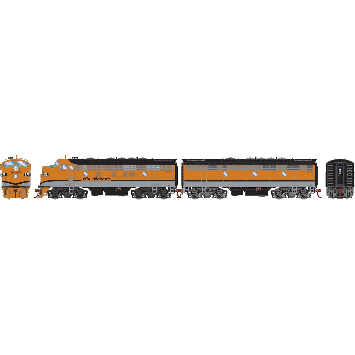 HO F7A/F7B Locomotives DRGW F7A #5761 and F7B #5742 (ATHG-1633)
