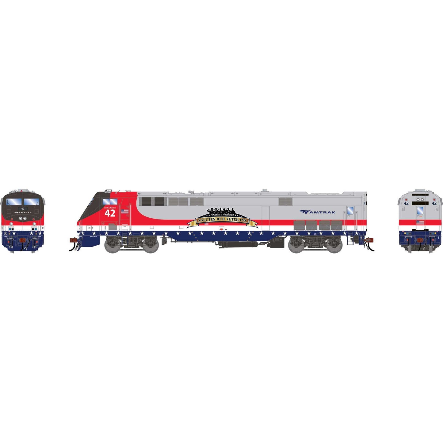 HO P42DC Locomotive AMTK 'Veterans' #42 (ATHG-1666)