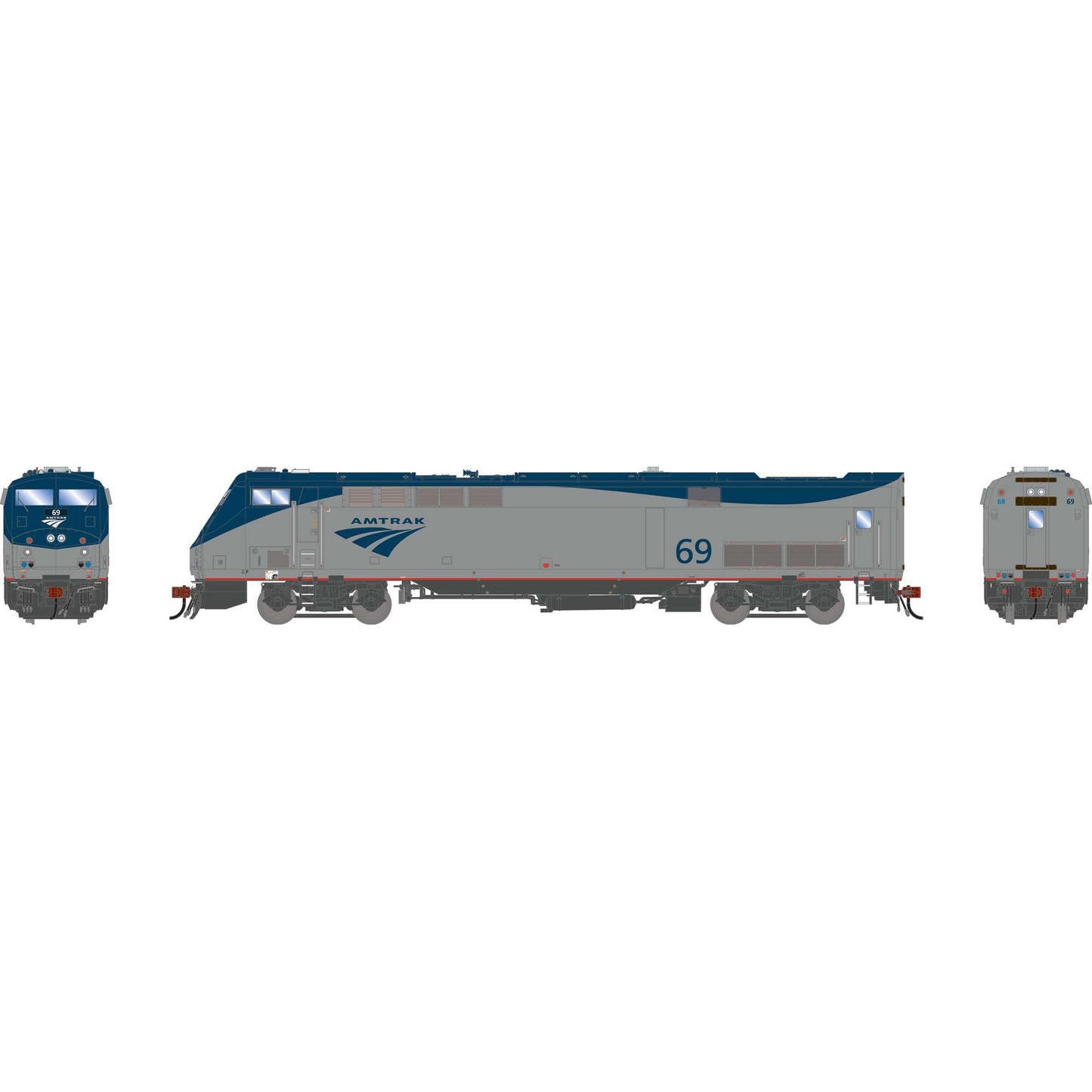 HO P42DC Locomotive with DCC and Sound AMTK Phase V #69 (ATHG-1696)