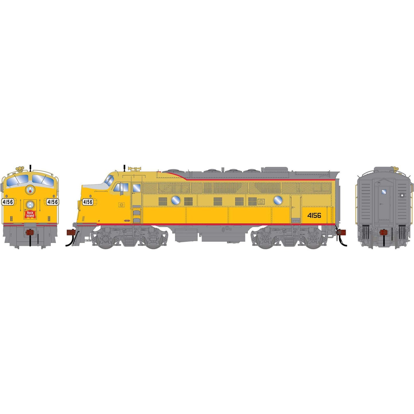 HO F9A Locomotive with DCC & Sound Primed For Grime CRIP #4156 (ATHG-1721)