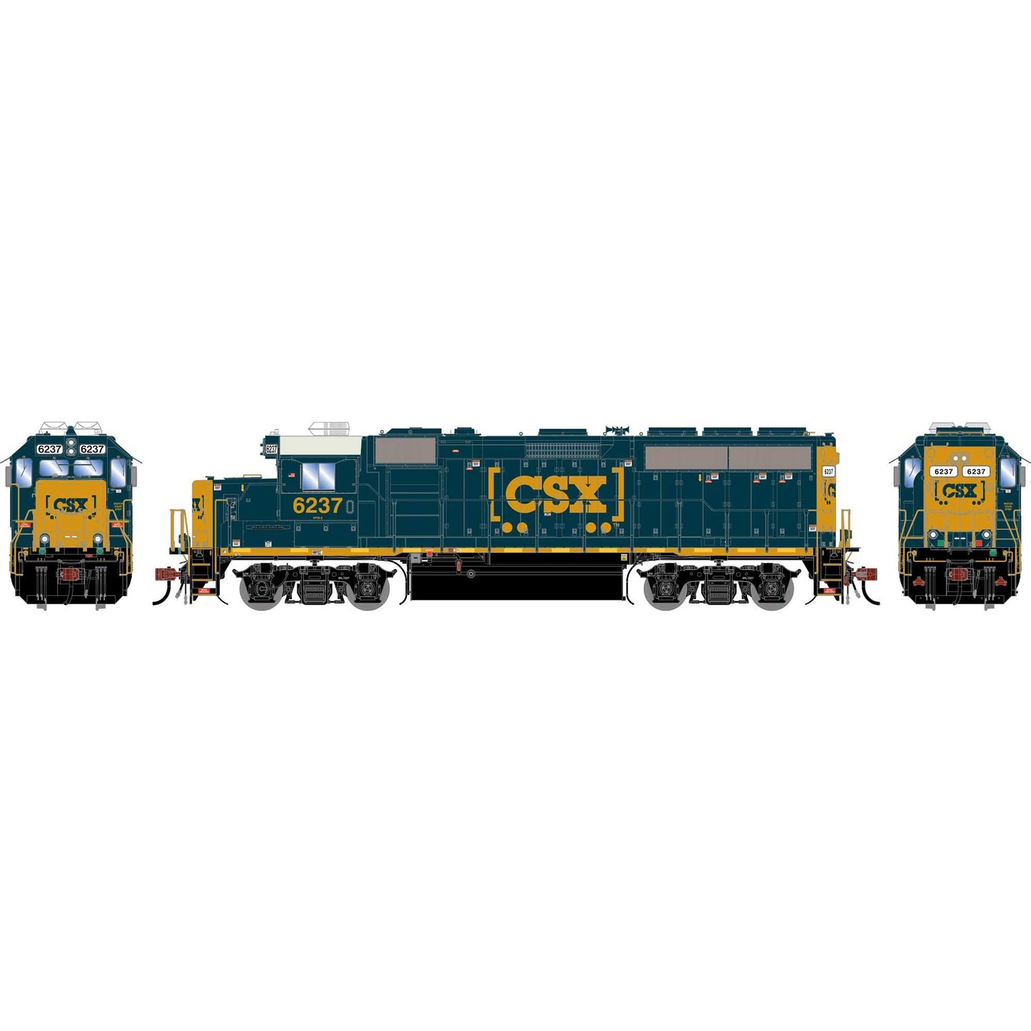 HO GP40-2 Locomotive with DCC & Sound CSXT Boxcar Logo #6237 (ATHG-1760)