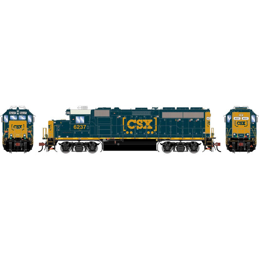 HO GP40-2 Locomotive with DCC & Sound CSXT Boxcar Logo #6237 (ATHG-1760)