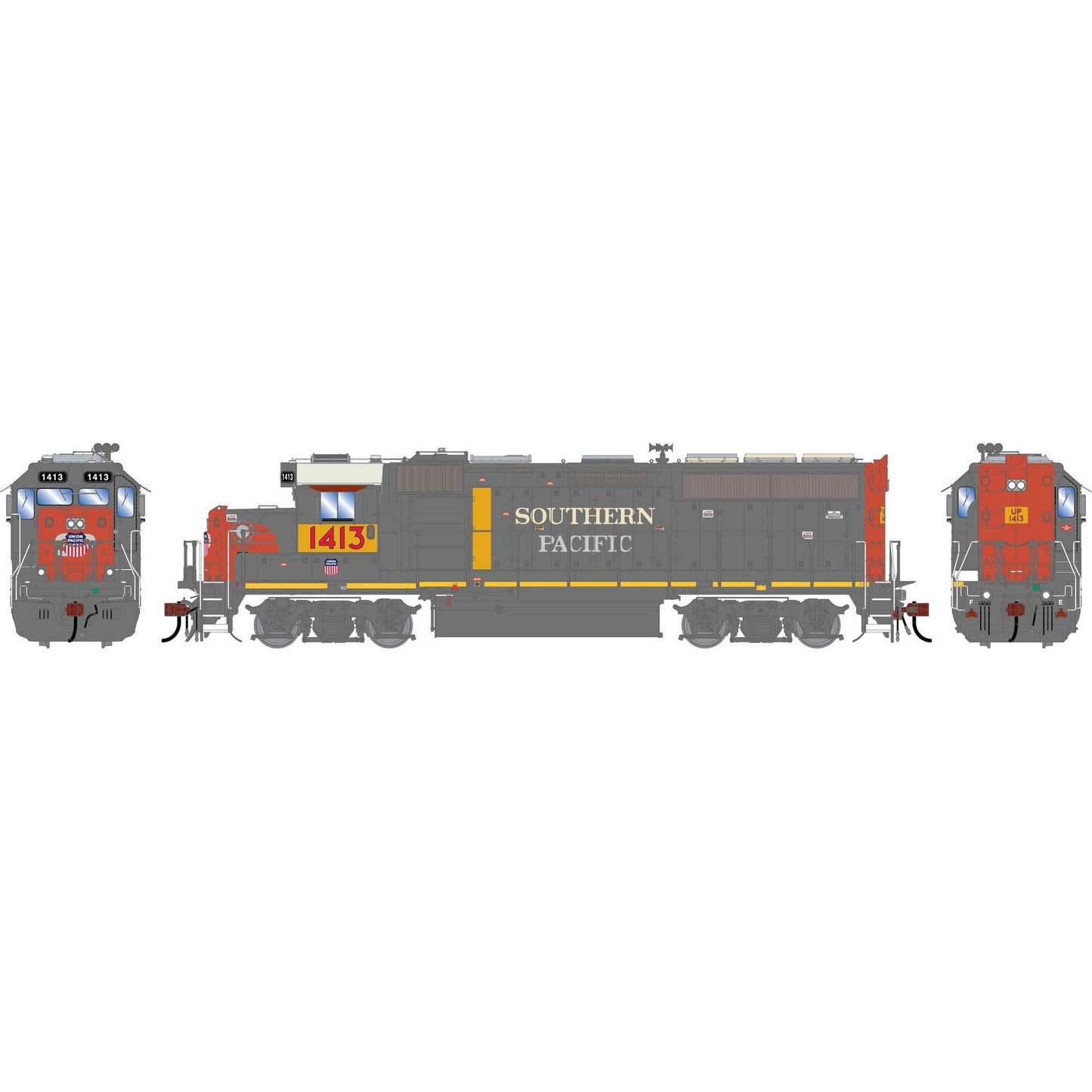 HO GP40-2 Locomotive with DCC and Sound, Primed For Grime UP 'Ex-SP' #1413 (ATHG-1762)