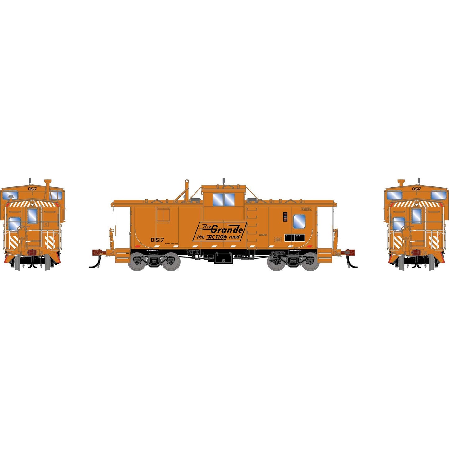 HO GEN ICC Wide-Vision Caboose Lights & Sound DRGW #01517 (ATHG-1877)