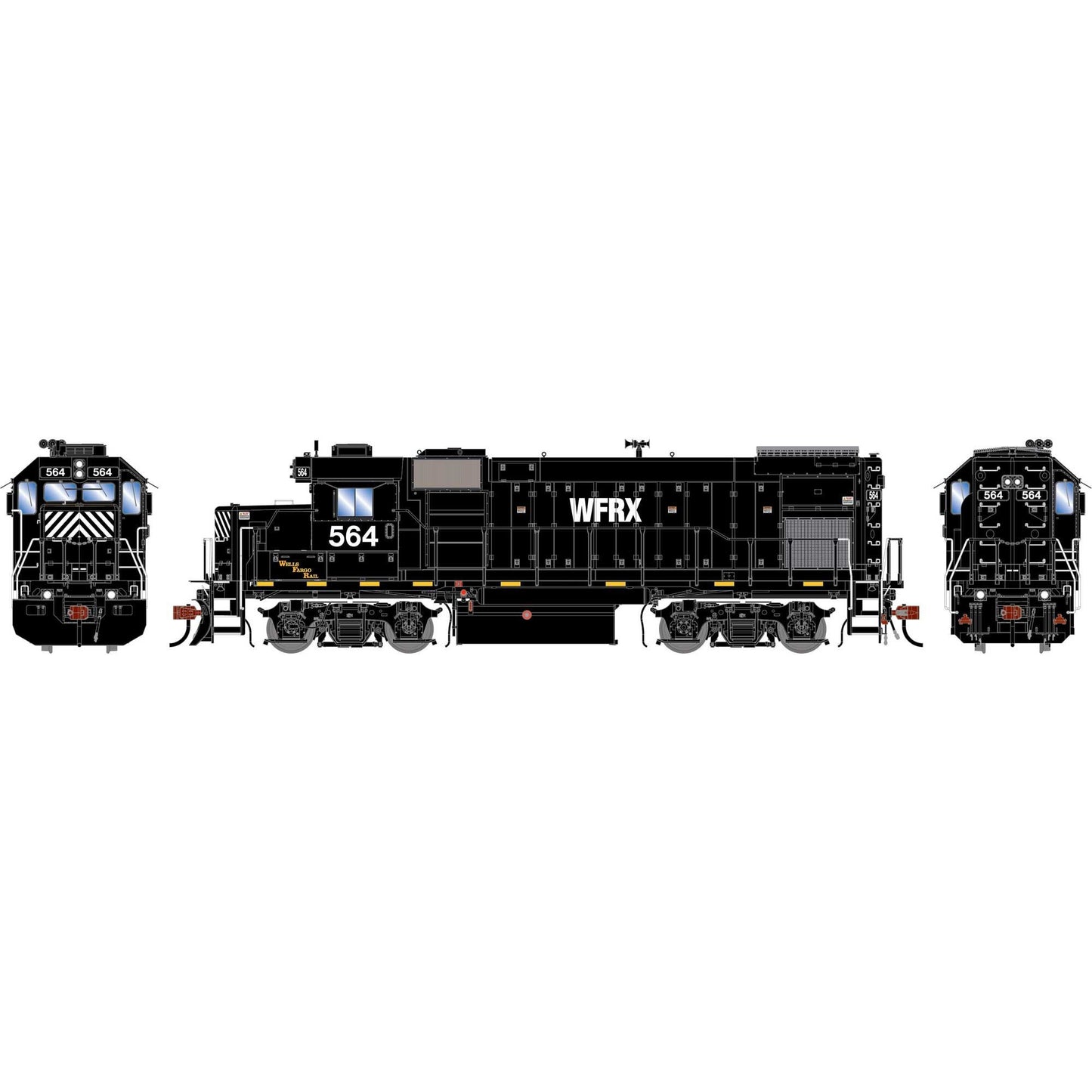 HO GEN GP15-1 Locomotive WFRX #564 (ATHG-1892)