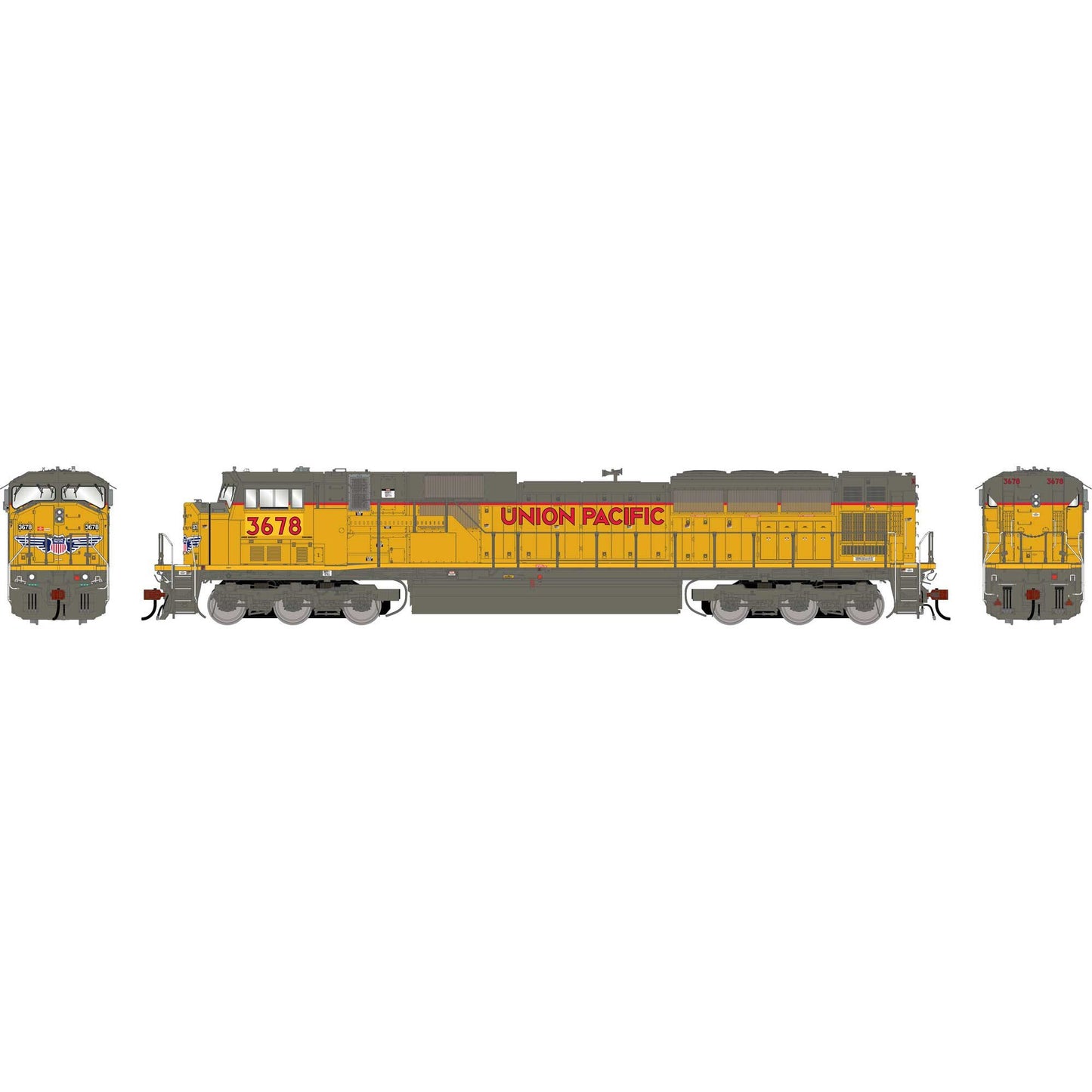 HO GEN SD90MAC Locomotive with DCC and Sound UP #3678 (ATHG-1931)