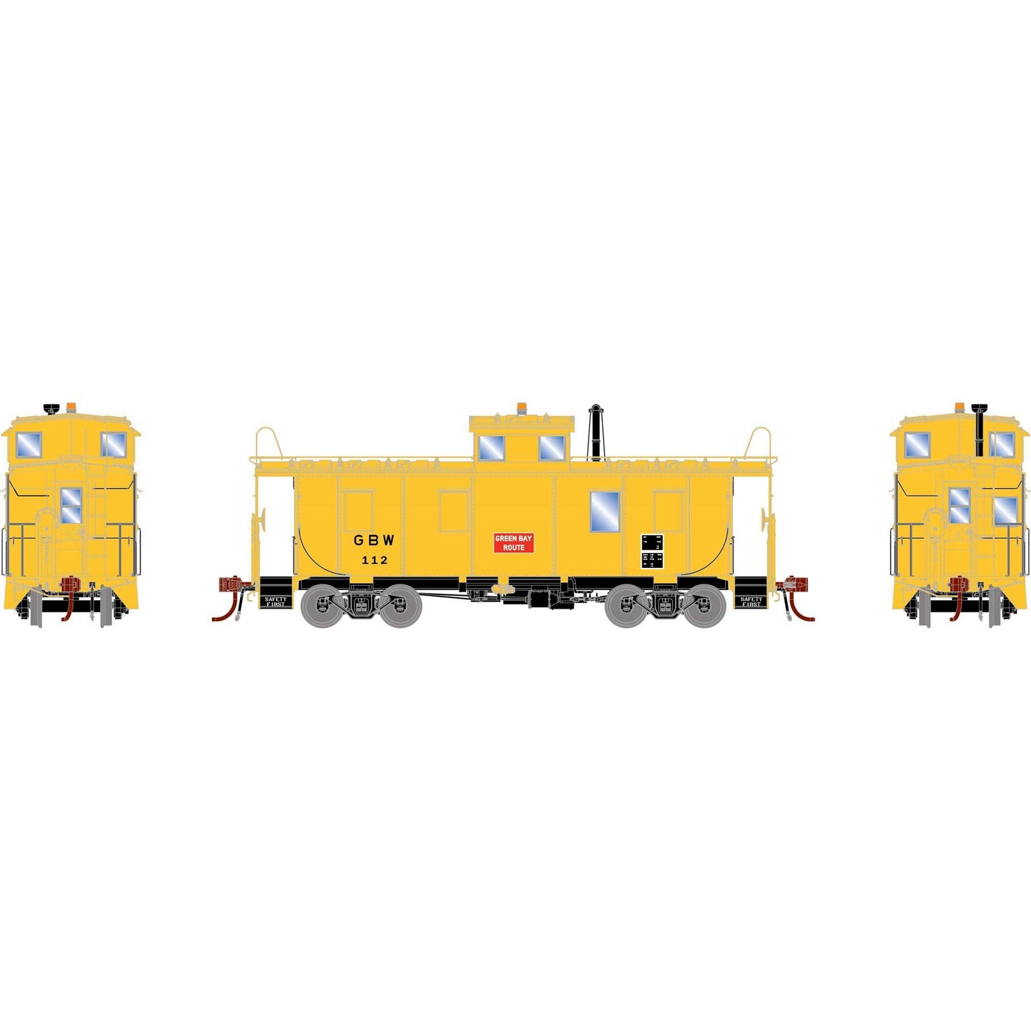 HO GEN ICC Cupola Caboose with Lights and Sound, GBW #112 (ATHG-1962)