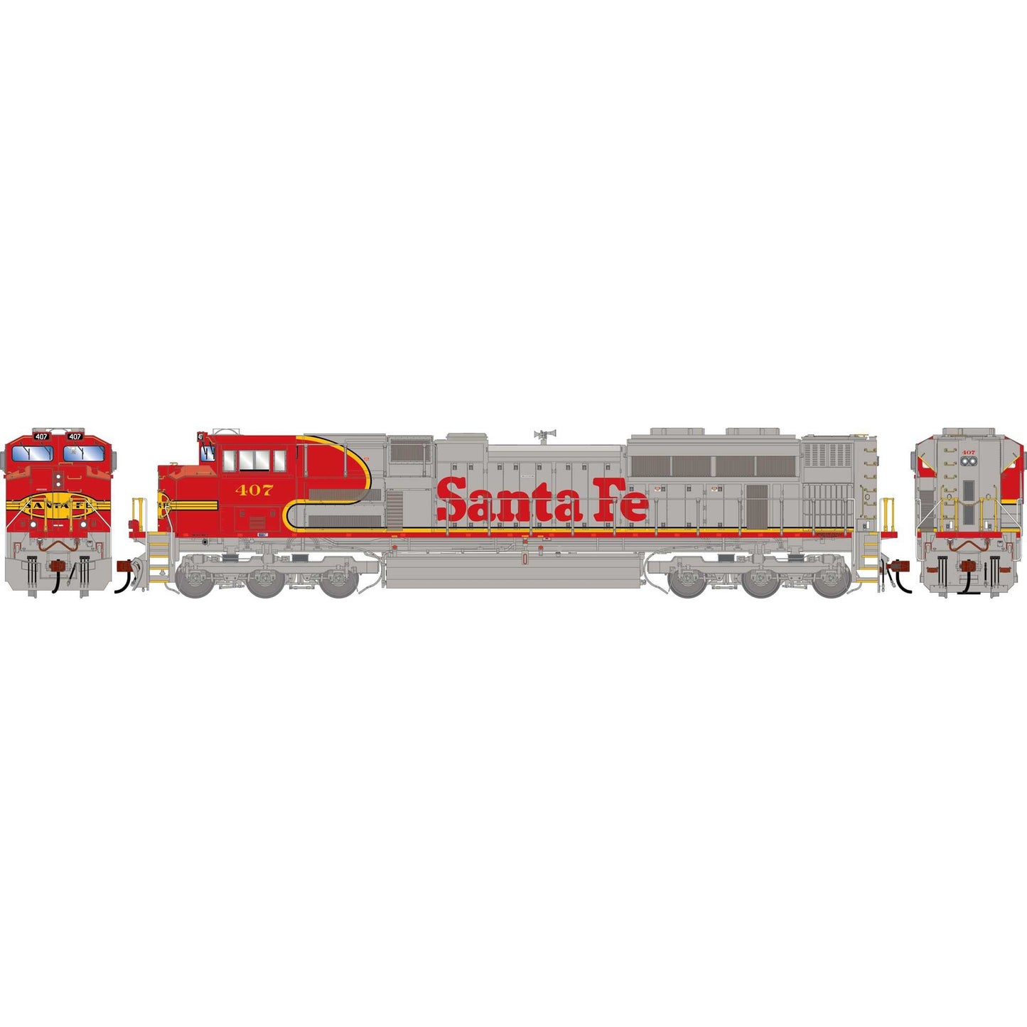 HO GEN SD70ACE Locomotive w/DCC & Sound Legendary Liveries ATSF #407 (ATHG-2101)
