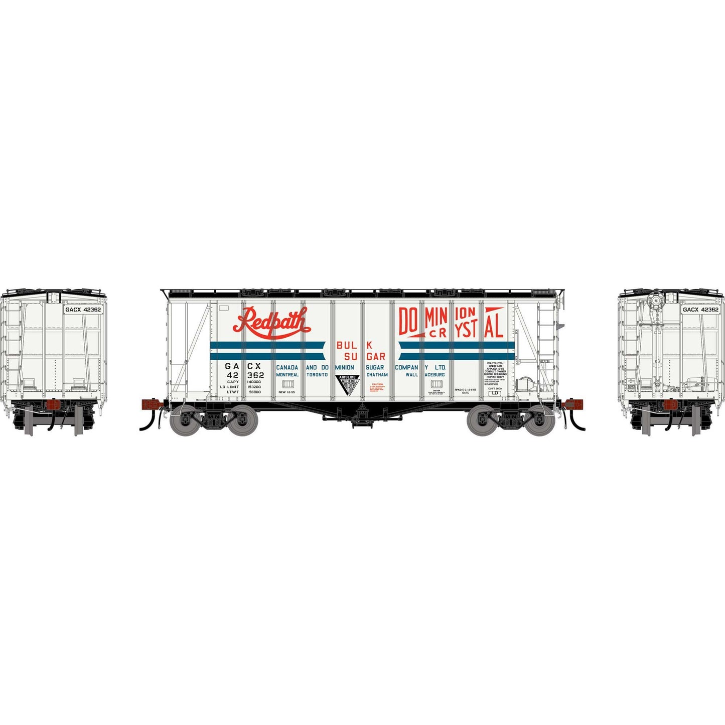 HO GATC 2600 Airslide Covered Hopper GACX Redpath #42362 (ATHG-2142)