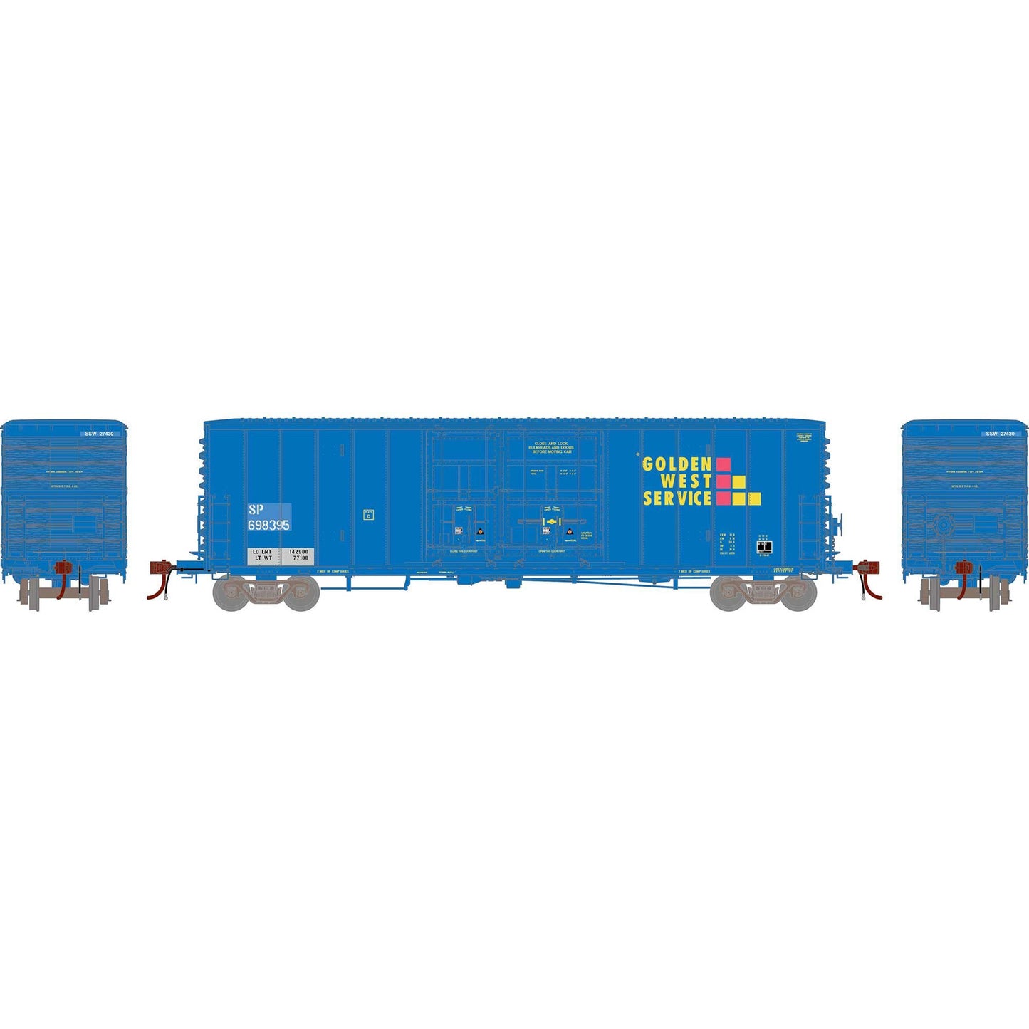 HO 50' PC&F Box Car with Youngstown Plug Doors Primed for Grime (ATHG-2194)