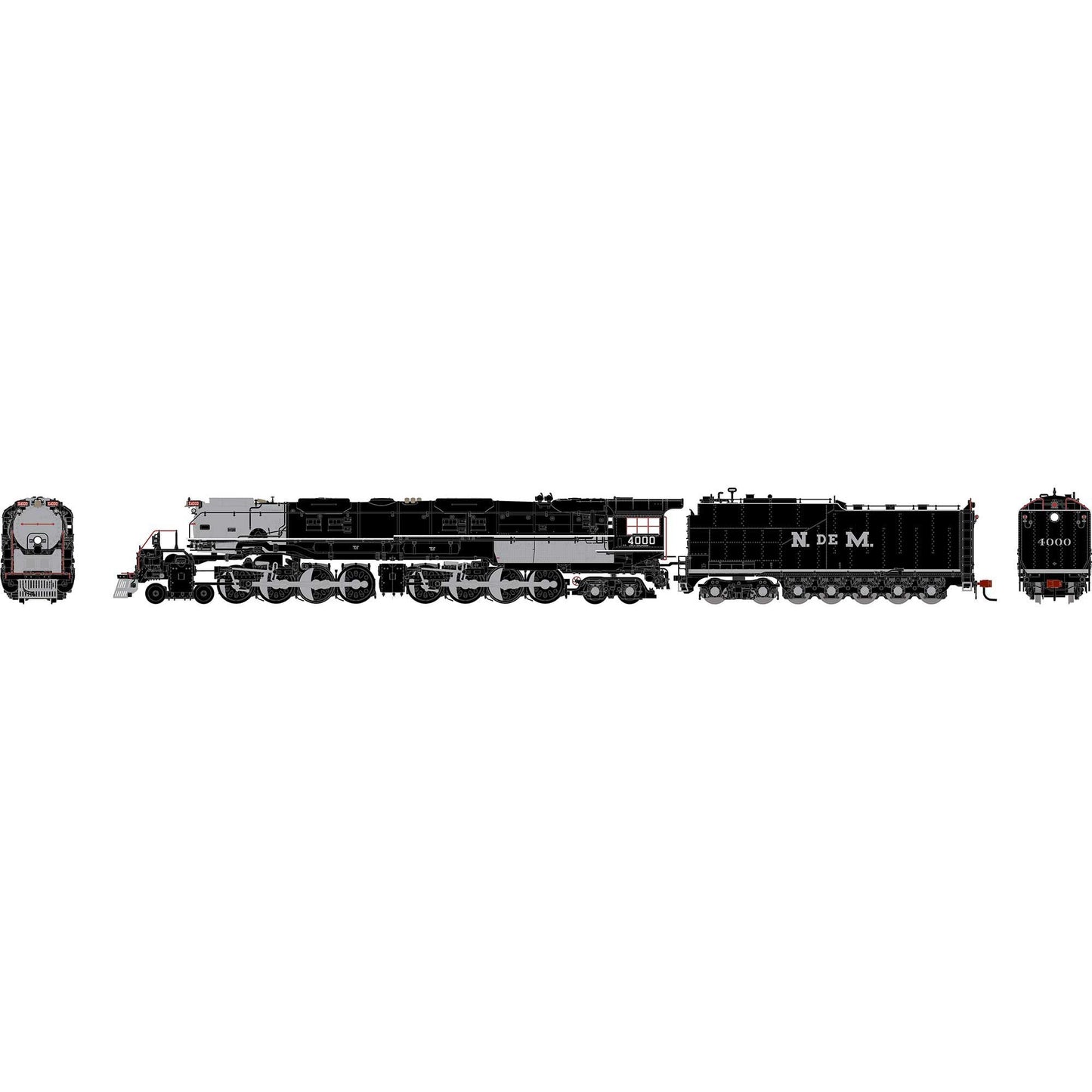 HO GEN 4-8-8-4 Big Boy Locomotive NdeM #4000 (ATHG-2202)