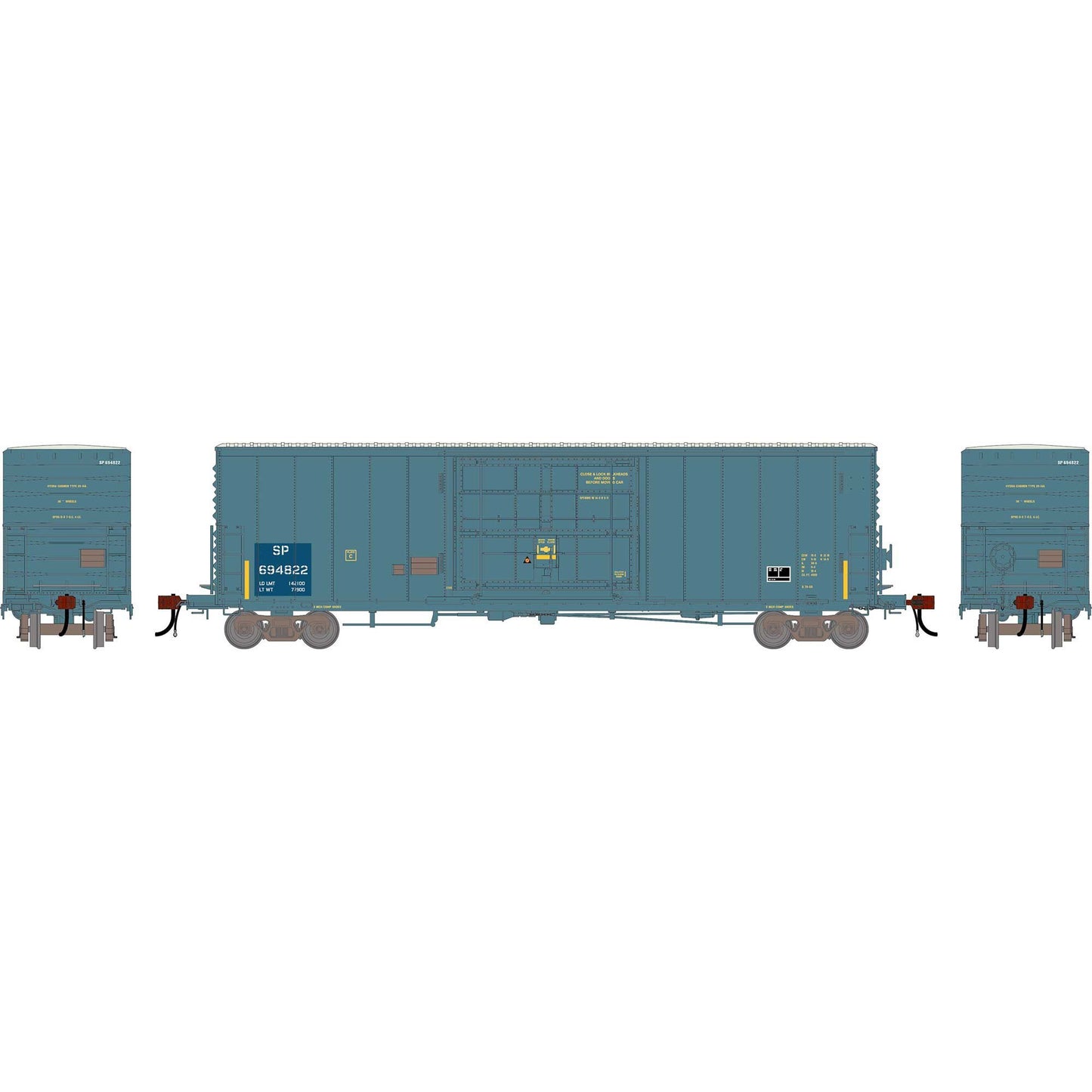HO GEN 50' PC&F Box Car with 14' Plug Door Primed for Grime (ATHG-2228)