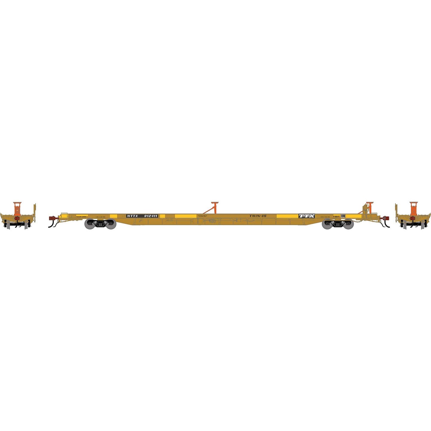 HO GEN F89-F Flat Car WTTX Twin 45 (ATHG-2241)