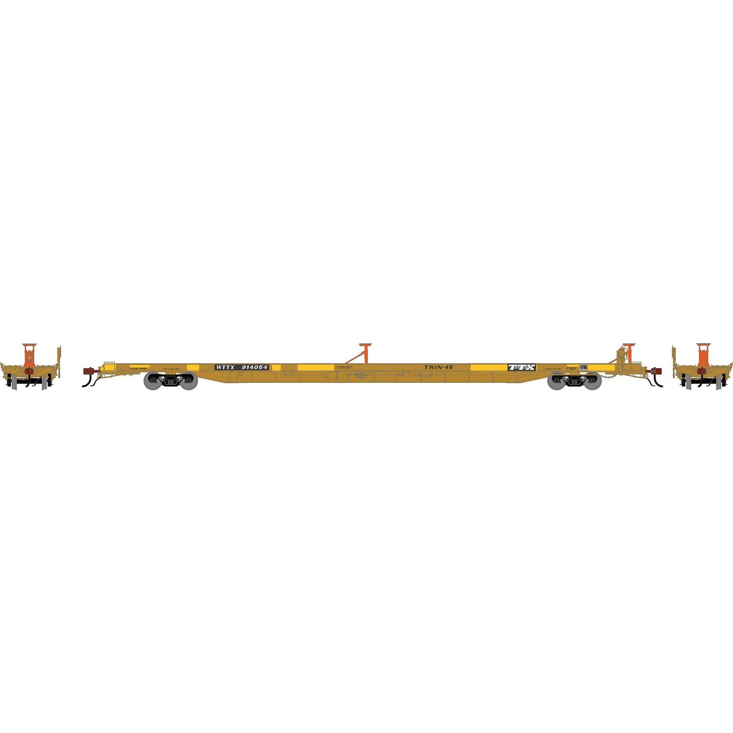 HO GEN F89-F Flat Car WTTX Twin 45 #914054 (ATHG-2243)