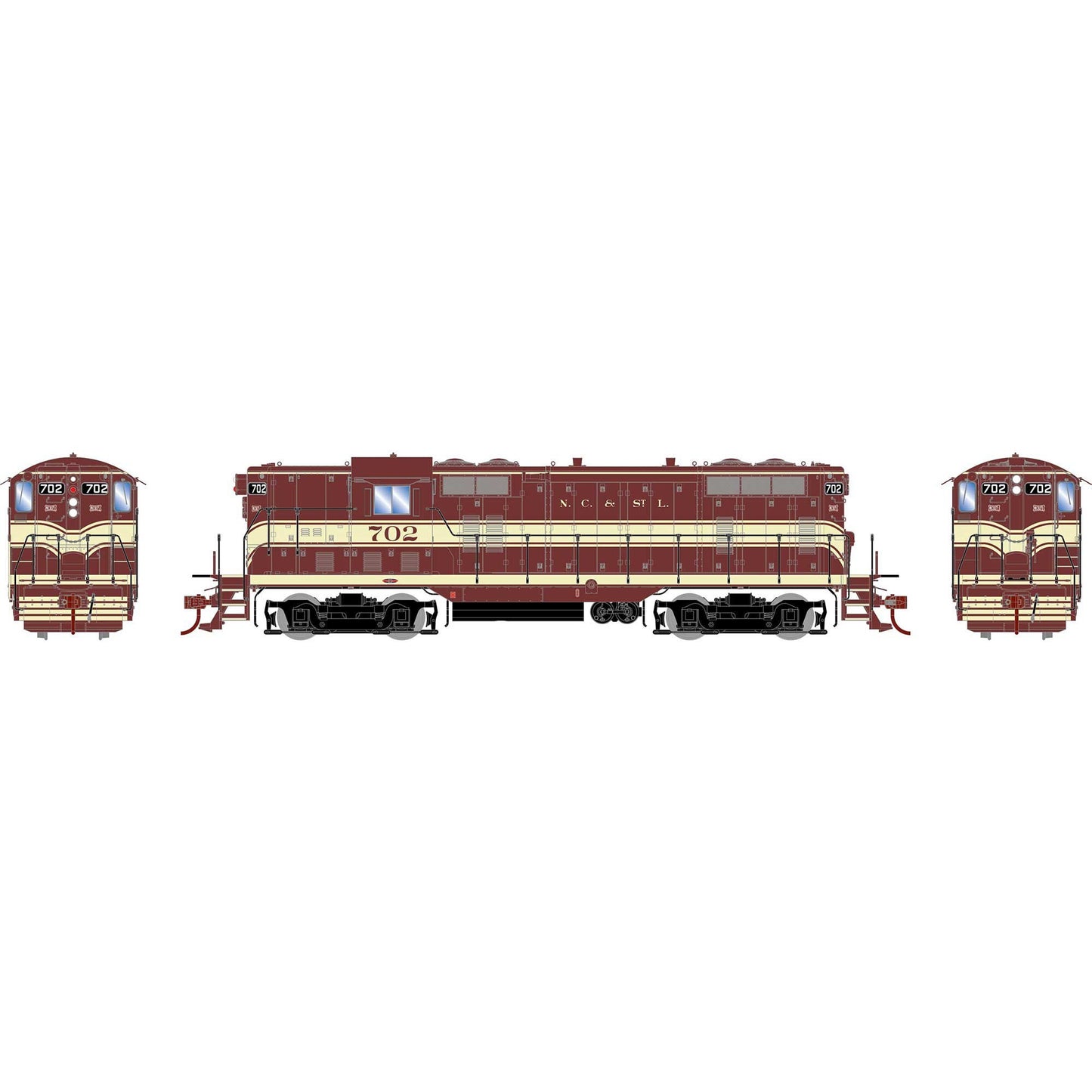 HO GEN GP7L Locomotive with DCC and Sound - NCSL #702 (ATHG-2327)