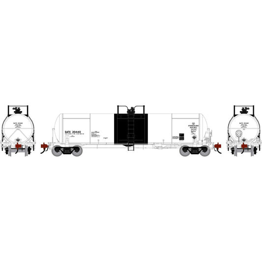 HO GEN GARC 20k Gallon Tank Car GATX White with Black Band #20440 (ATHG-3348)_1