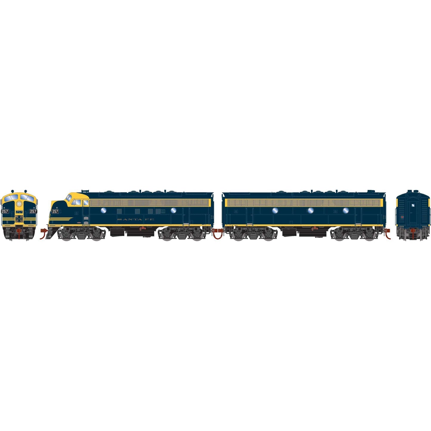 HO F7A / F7B Locomotive Set ATSF #257L and #257A (ATHG19574)
