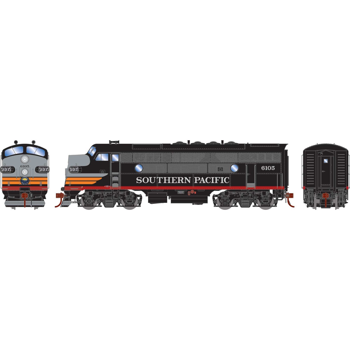 HO F3A Locomotive Southern Pacific #6105 (ATHG19576)