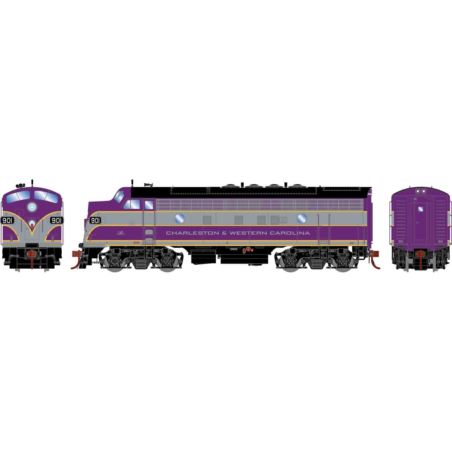 HO F7A Locomotive C&WC #901 (ATHG19587)