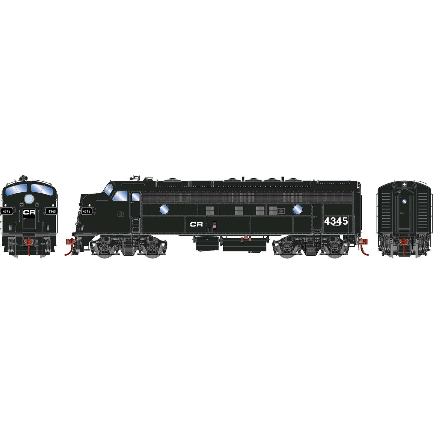 HO FP7 Locomotive CR #4345 (ATHG19595)