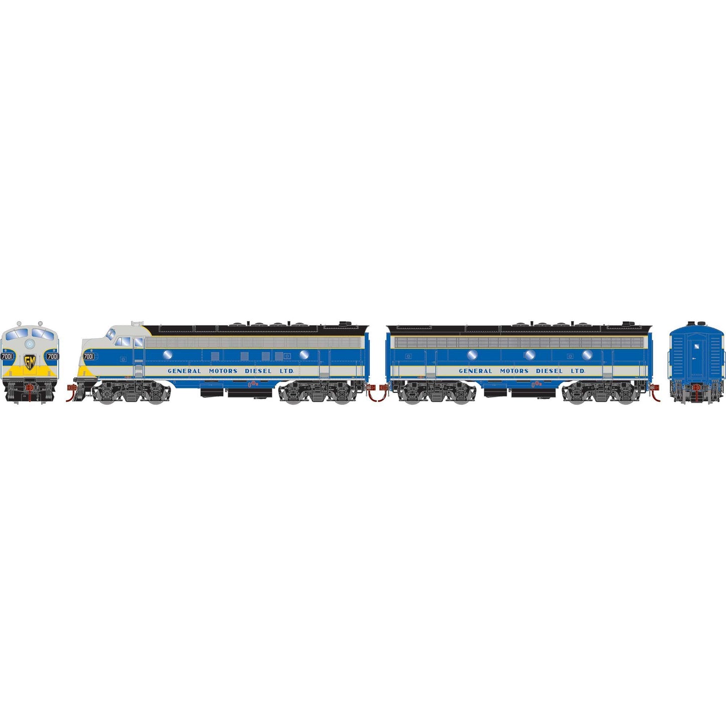 HO FP7/F7B Locomotive EMD Demo #7001/7002 (ATHG19598)