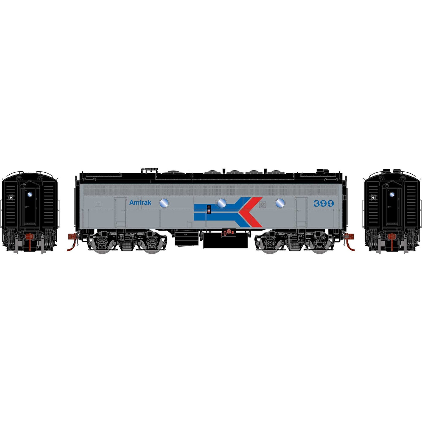 HO F7B Locomotive with DCC and Sound AMTK #399 (ATHG19693)