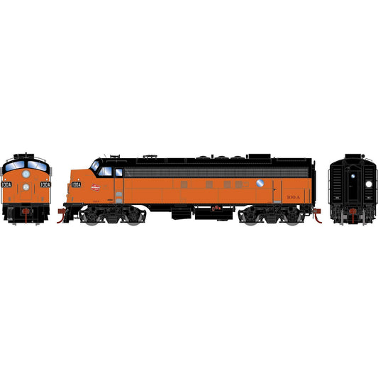 HO FP7A/F7B Locomotive with DCC and Sound, MILW 100A/117B (ATHG19705)