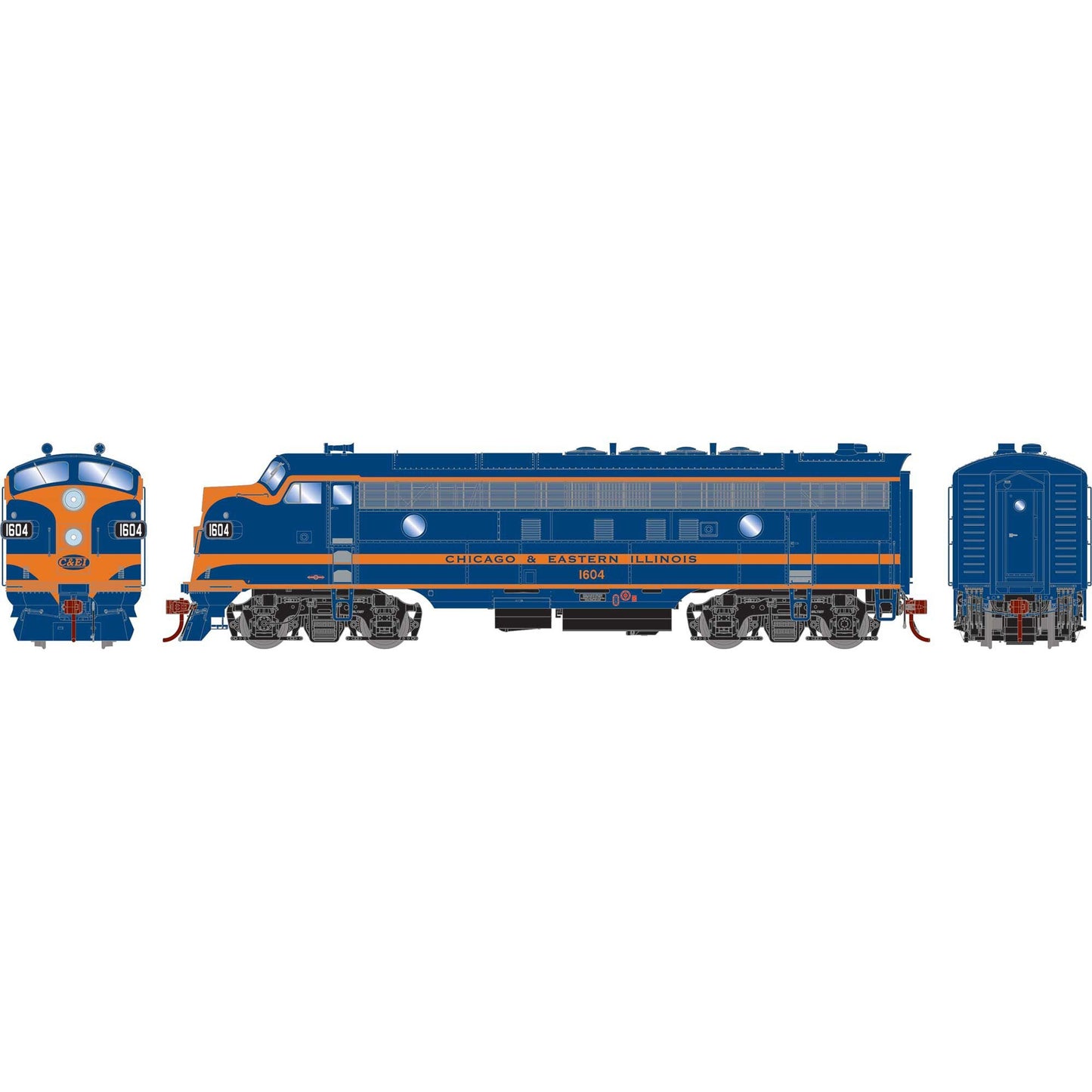 HO FP7 Locomotive with DCC & Sound CEI #1604 (ATHG19709)