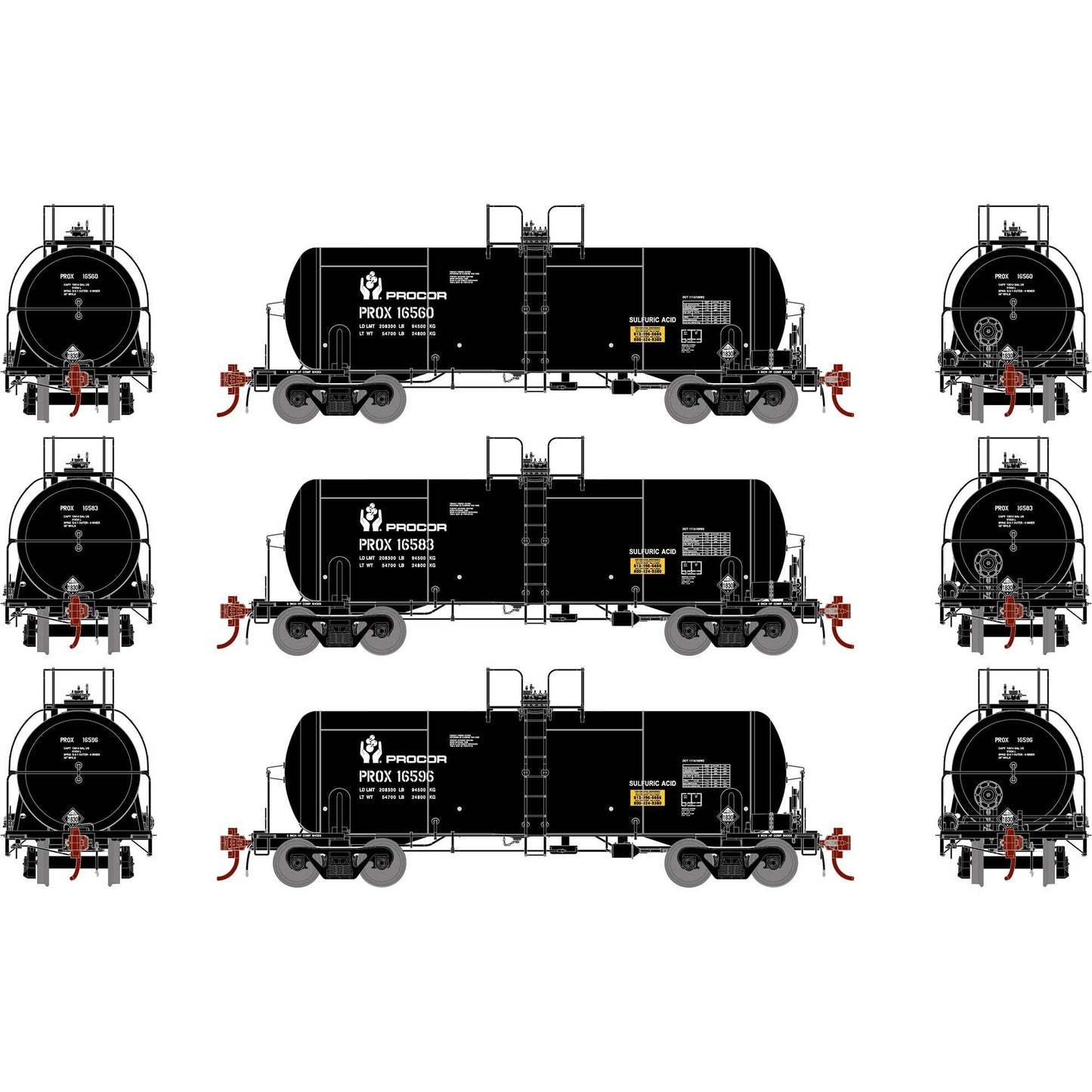 HO 13600 Gallon Acid Tank (Black) 3-Pack (ATHG25758)
