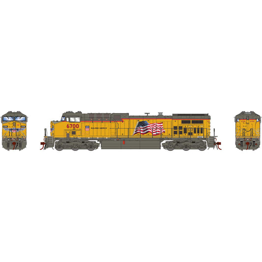 HO AC4400CW Locomotive UP Flag 6700 (ATHG31691)