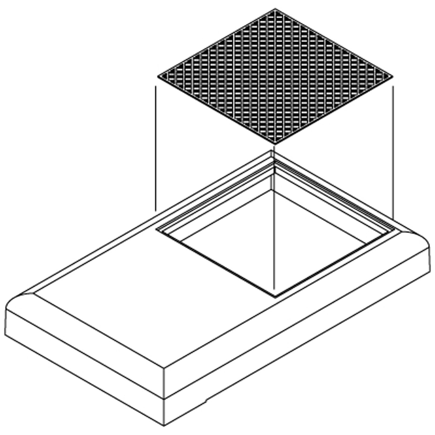 HO Winterization Hatch with 48 Fans Square Grill (3-pack) (ATHG62286)