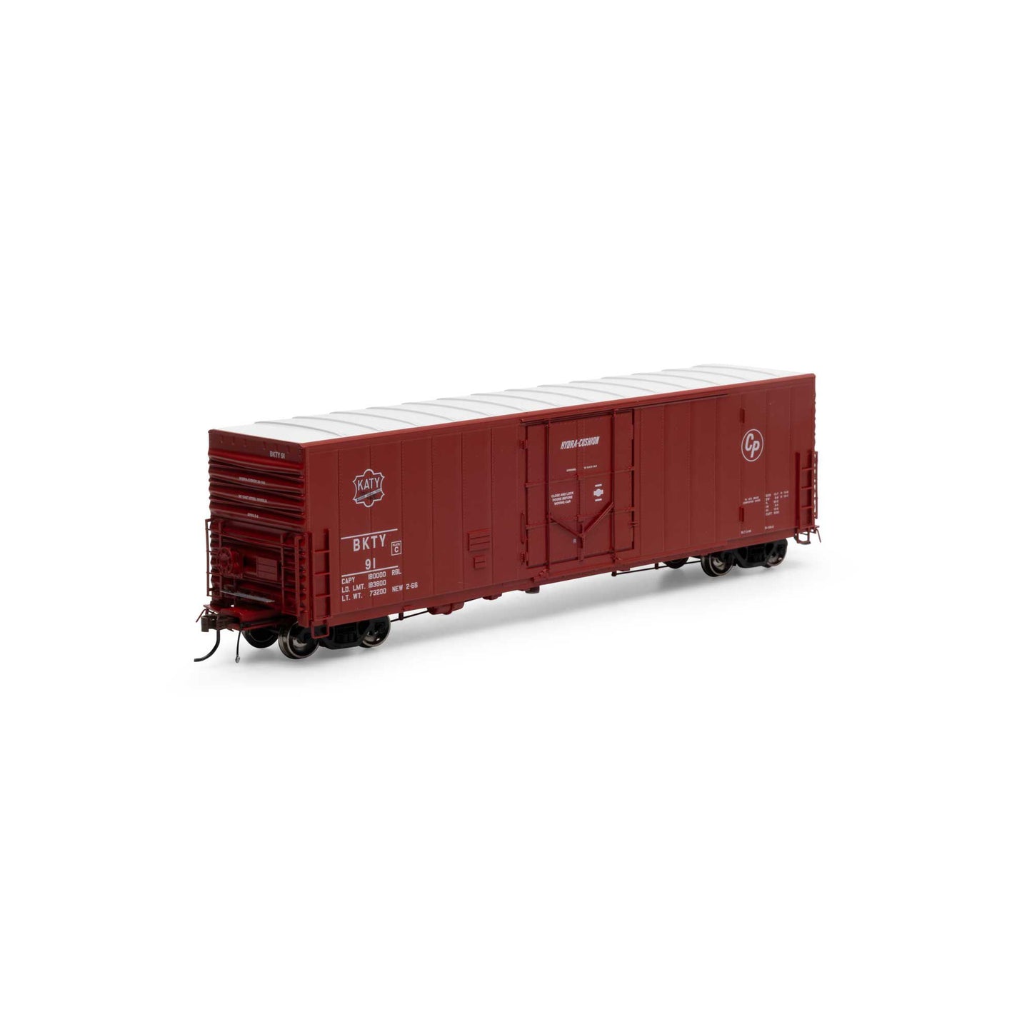 HO 50' PC&F Smooth Side Box with 10'6" Door Plastic Model (ATHG68947)