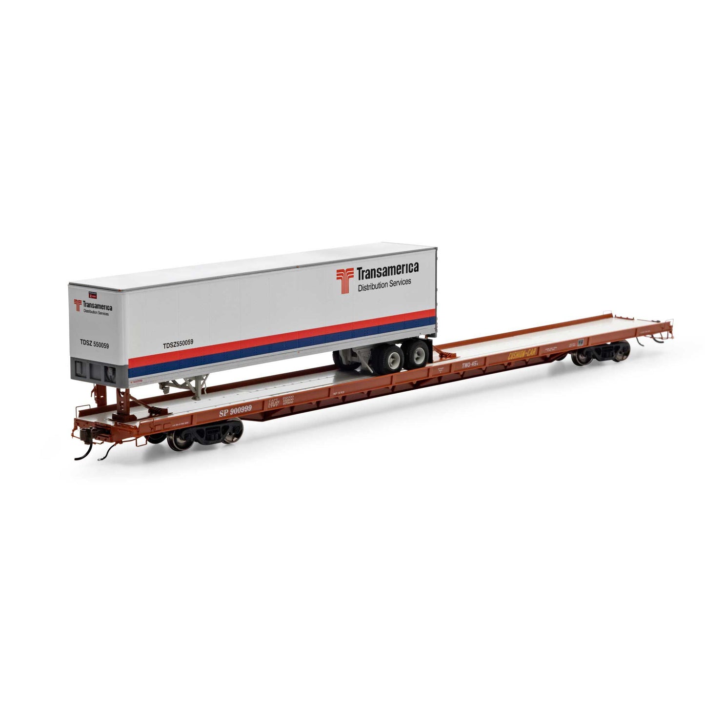 HO F89-F 89'8" Flat with Fruehauf Z-Van Trailer (ATHG70739)