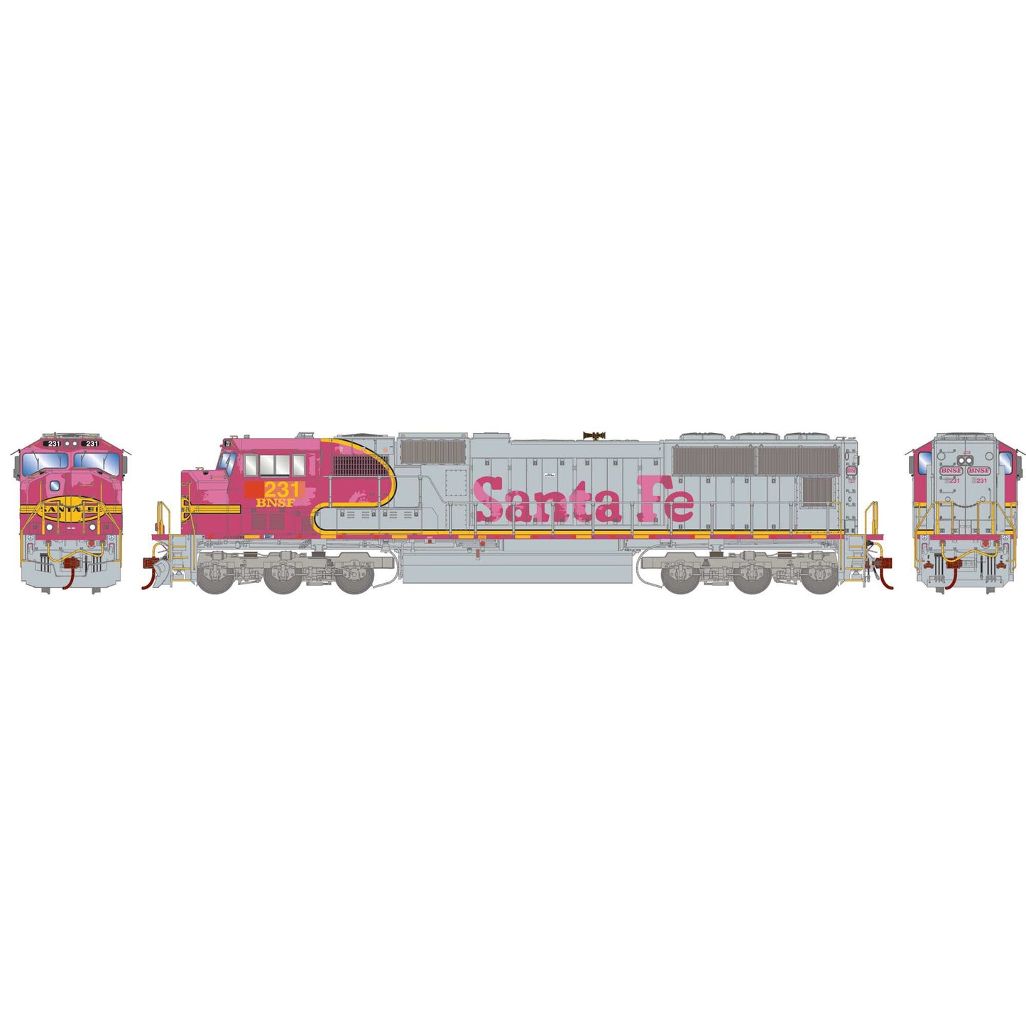 HO SD75M Locomotive BNSF #231 (ATHG71131)