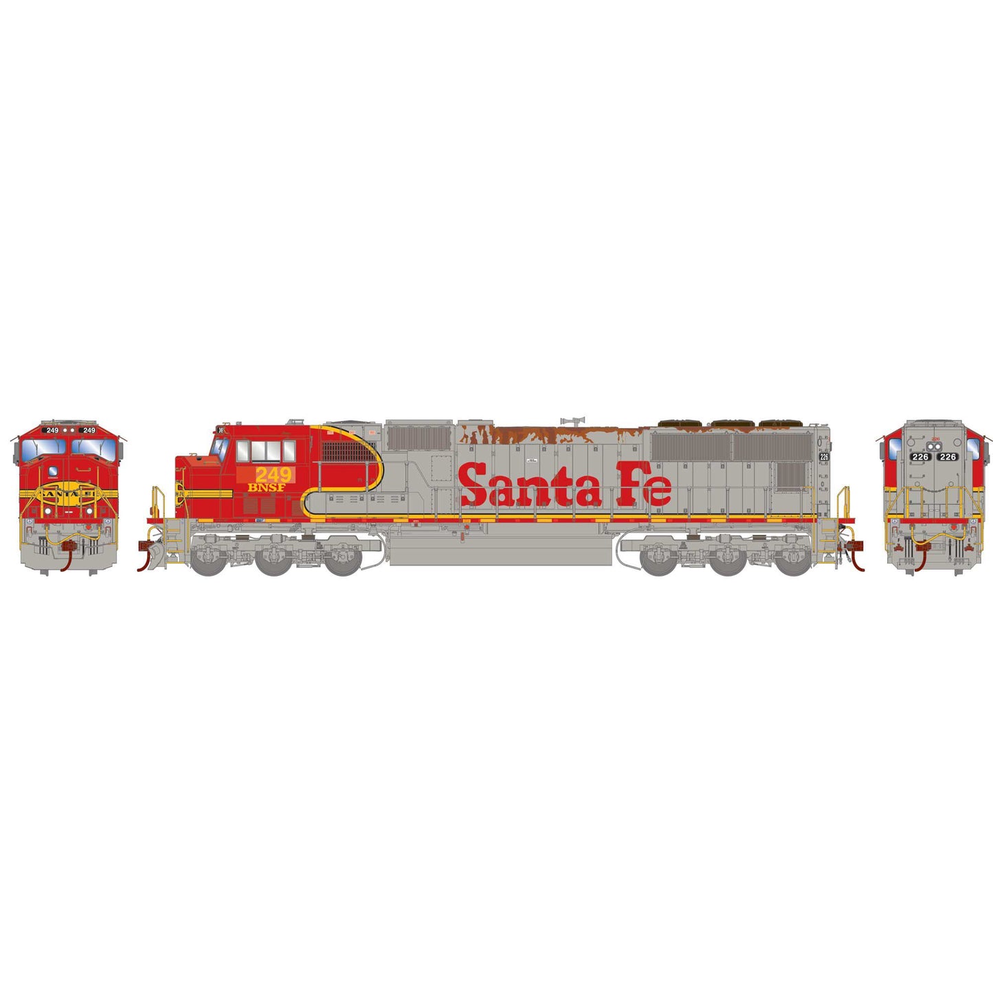 HO SD75M Locomotive BNSF #249 Plastic Model (ATHG71132)