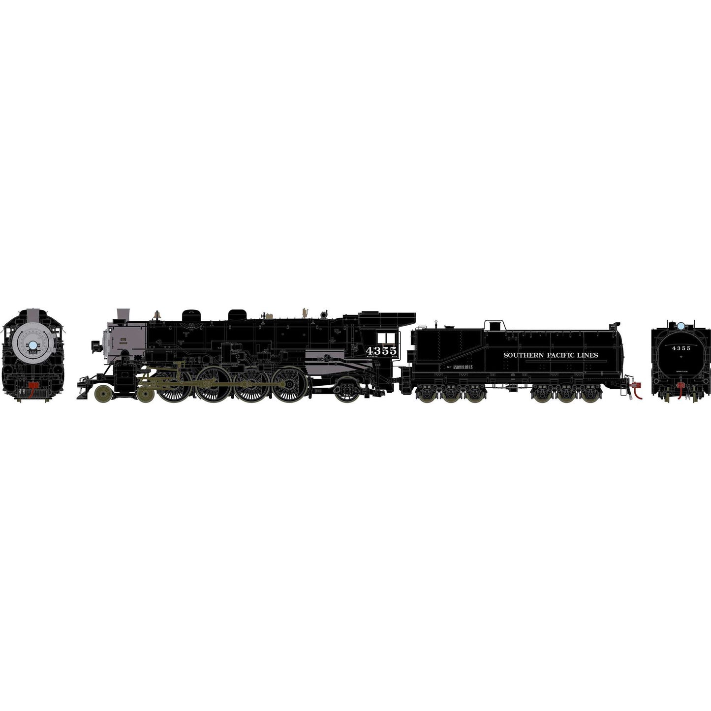 HO 4-8-2 MT-4 Steam Locomotive #4355 (ATHG71555)