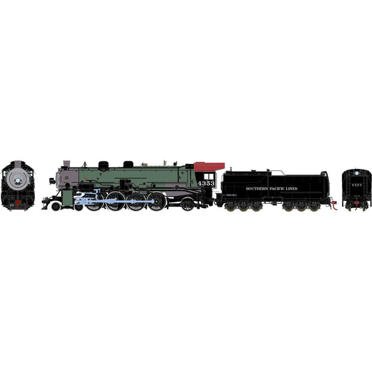 HO 4-8-2 MT-4 Steam Locomotive with Early Green Boiler #4353 (ATHG71557)