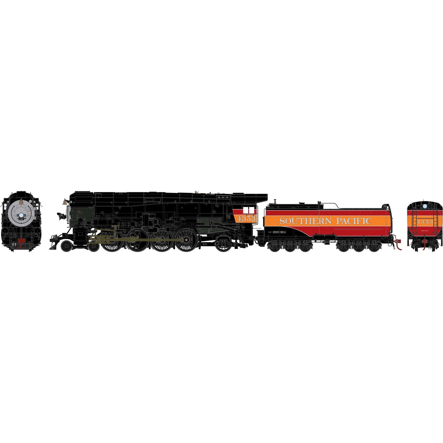 HO 4-8-2 MT-4 Locomotive Southern Pacific/Daylight Skyline Casing #4353 (ATHG71559)