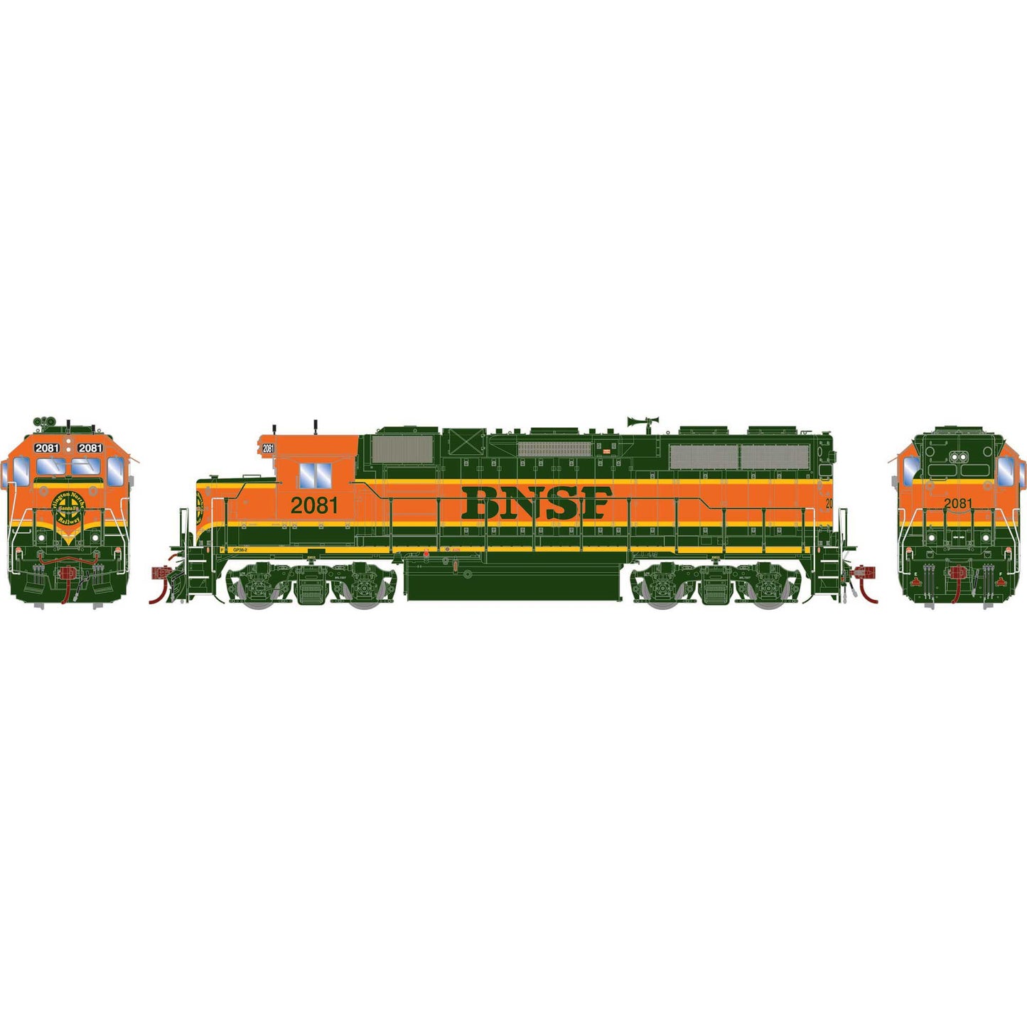 HO GP38-2 Locomotive BNSF #2081 (ATHG71732)