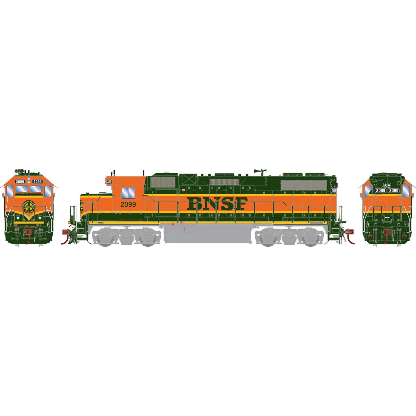 HO GP38-2 Locomotive BNSF #2099 (ATHG71733)