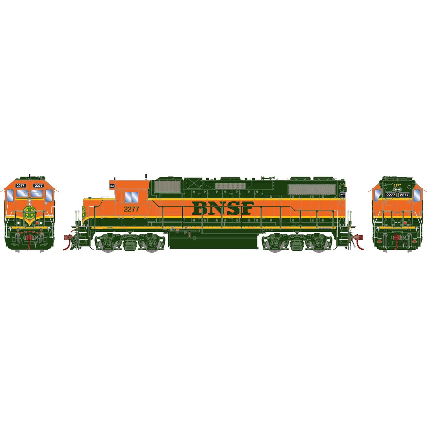 HO GP38-2 Locomotive BNSF #2277 (ATHG71734)