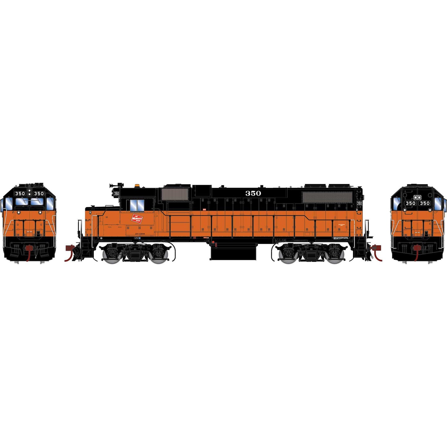 HO GP38-2 Locomotive MILW #350 Ready to Run (ATHG71740)