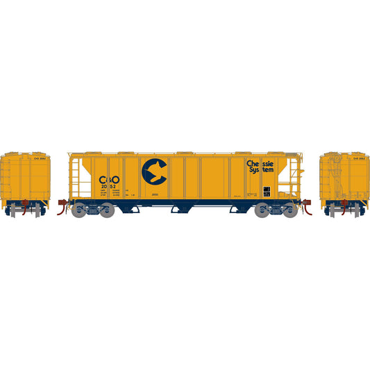 HO PS-2 2893 3-Bay Covered Hopper C&O #2052 (ATHG73612)