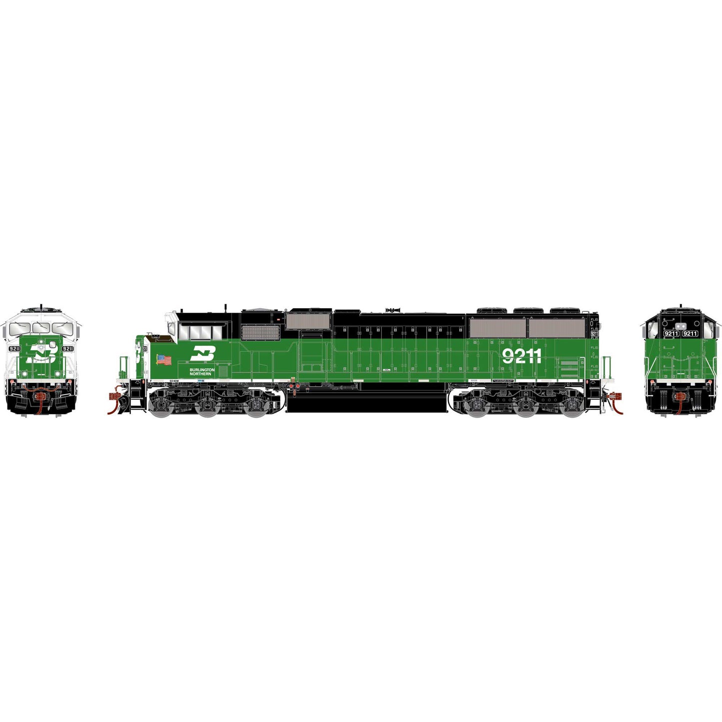 HO SD60M Tri-Clops Locomotive BN #9211 (ATHG75538)